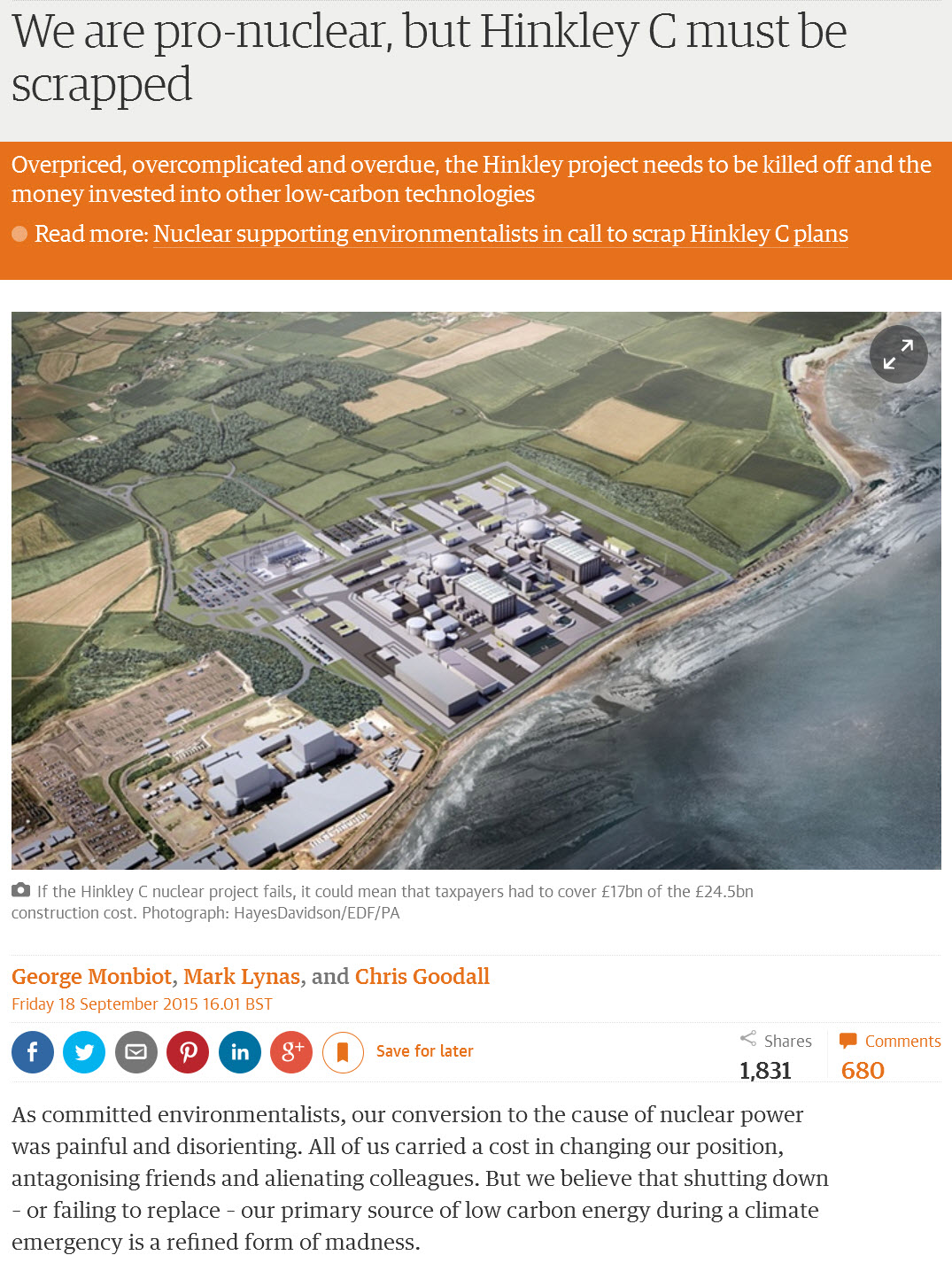 Écologiste pronucléaire cherche centrale